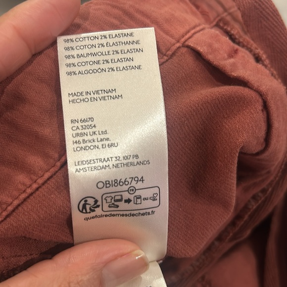 NWOT FREE PEOPLE Bay To Breakers Soft Corduroy Cargo Pants In Roasted Russet S - Picture 8 of 17
